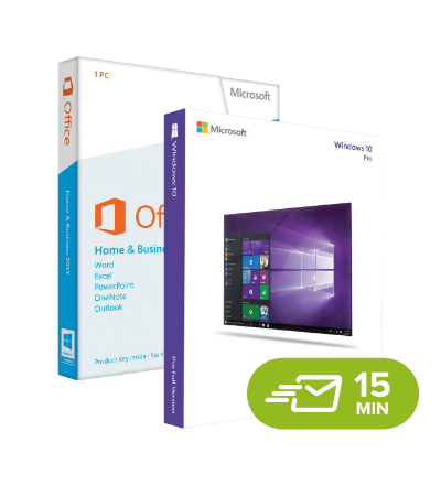 Windows 10 Pro + Office 2013 Home & Business - elektronická licence