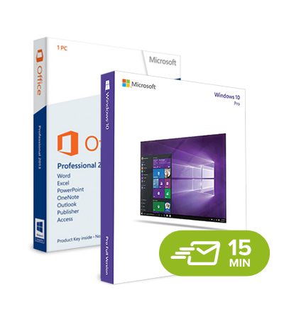 Windows 10 Pro + Office 2013 Professional - elektronická licence
