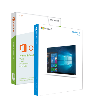 Microsoft Windows 10 Home + Office 2013 Home & Student, CZ doživotní elektronická licence,  32/64 bit